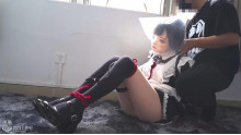 時雨の人形初体験  かわいいメイド服の下に水着？意識を失って良い感じ？
